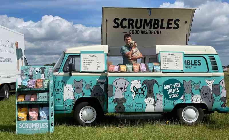 Jack Walker man’s the Scrumbles van the couple use for dog shows and events